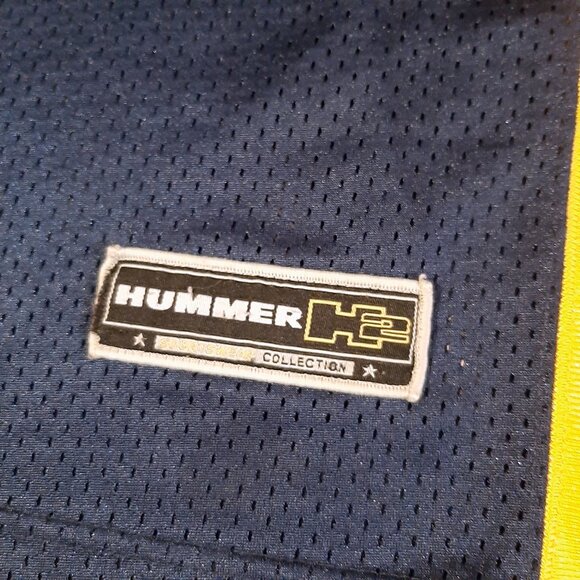 RARE vtg HUMMER 2 H2 Stitched JERSEY X Large Navy Blue & Gold General Motors Y2K - Picture 8 of 12